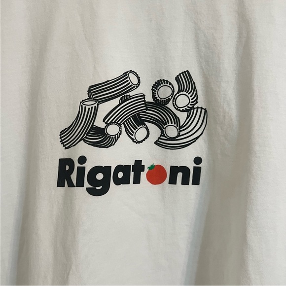 Kule rigatoni tshirt pasta graphic tee xl boxy organic cotton cropped relaxed - Picture 5 of 9